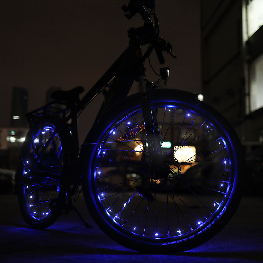 lumini albastre pentru roți de bicicletă 2 buc. fără baterie